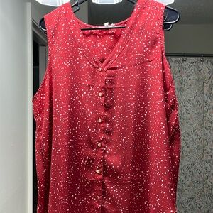Woman’s sleeveless dress shirt XL Maurice’s